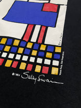 Load image into Gallery viewer, 1994 Sally Swain Great Housewives of Art “Mrs. Mondrian Mops the Floor” Parody Tee (XL)
