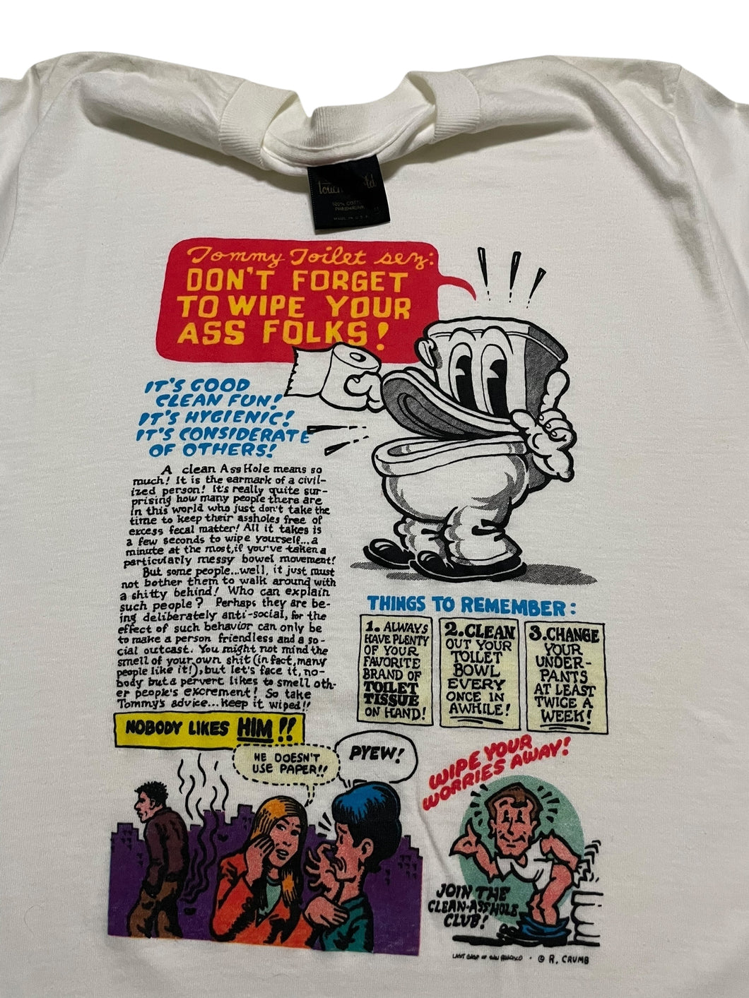 1980s Robert Crumb “Tommy Toilet” Tee by Last Gasp of San Francisco (M)