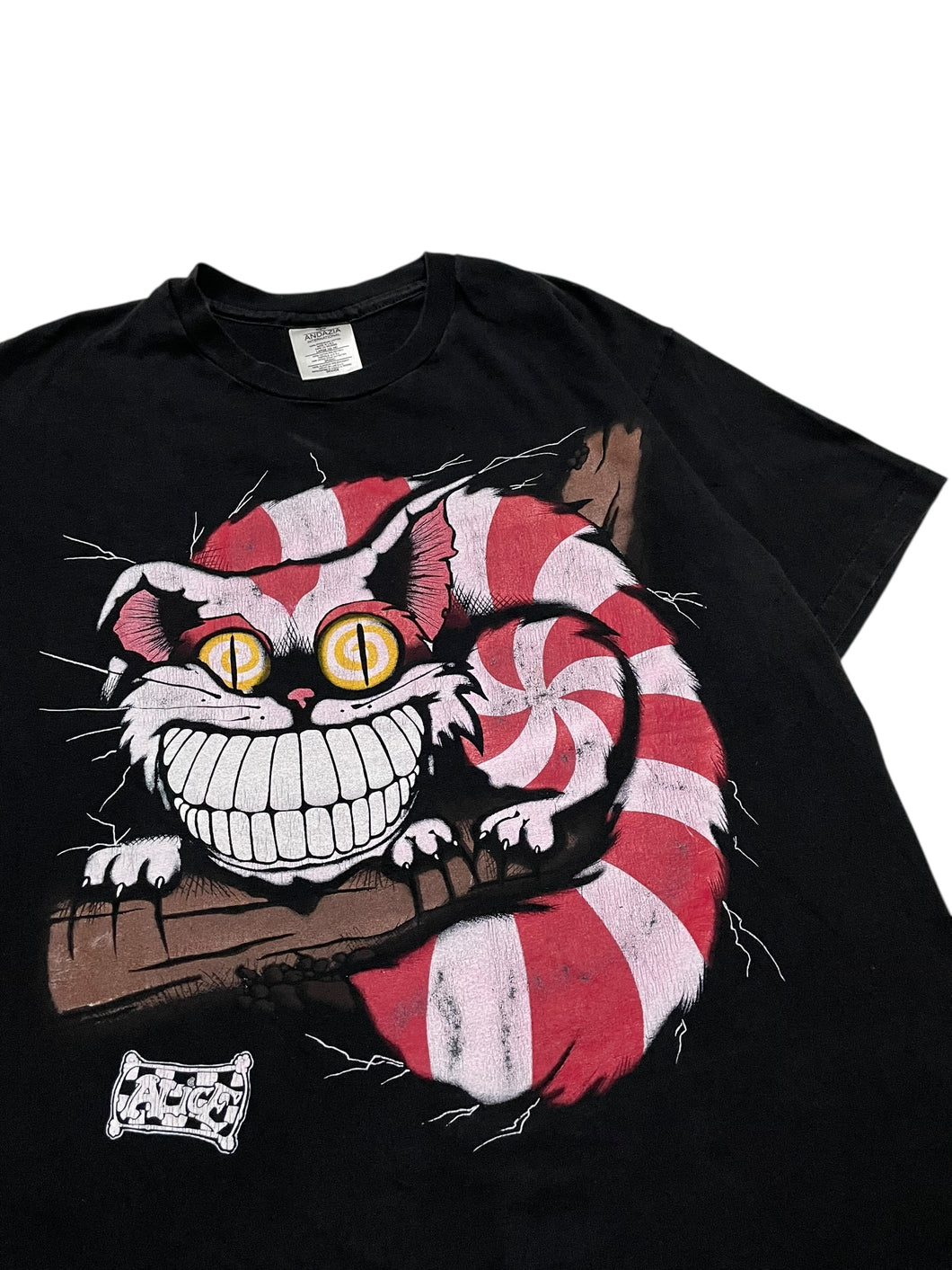 Early 1990s “Cheshire Cat” Alice in Wonderland Tee by Andazia (L)