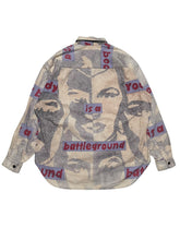 Load image into Gallery viewer, 1980s-1990s Barbara Kruger “Your Body is a Battleground” Button Up Shirt by Tête Homme (L/XL)
