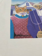 Load image into Gallery viewer, 1993 Cat Parody of Grant Wood’s “American Gothic” Tee (XL)
