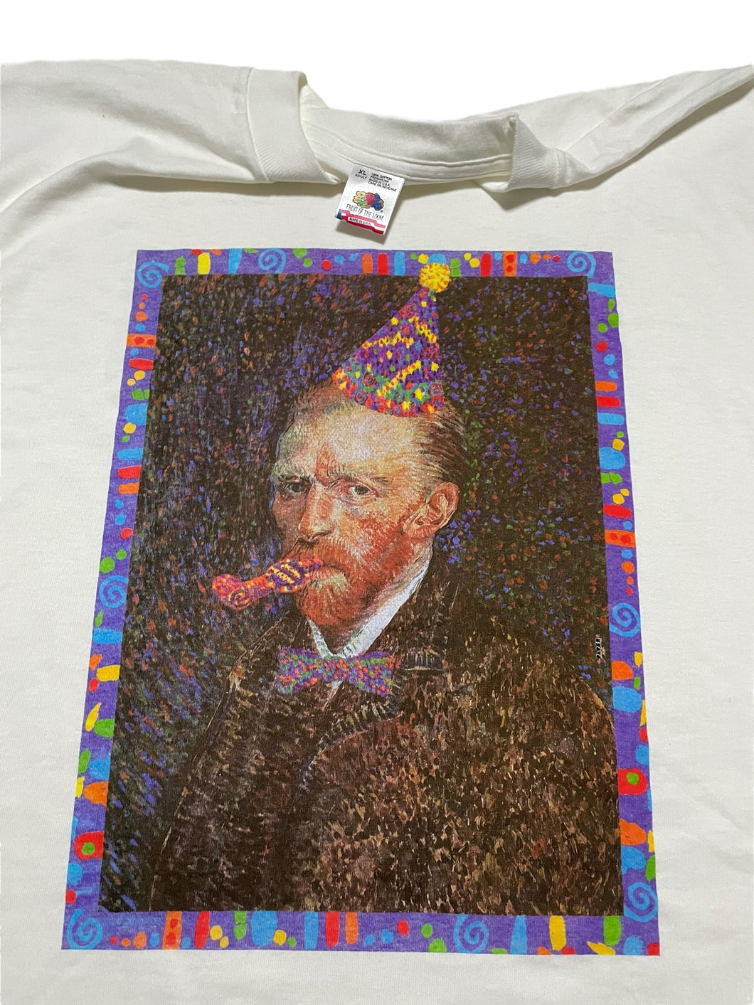 Early 1990s Vincent Van Gogh “Self Portrait” Birthday Parody Tee (XL)