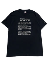 Load image into Gallery viewer, Early 1990s John Baldessari “Tips for Artists Who Want to Sell” Tee (XL)
