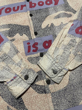 Load image into Gallery viewer, 1980s-1990s Barbara Kruger “Your Body is a Battleground” Button Up Shirt by Tête Homme (L/XL)
