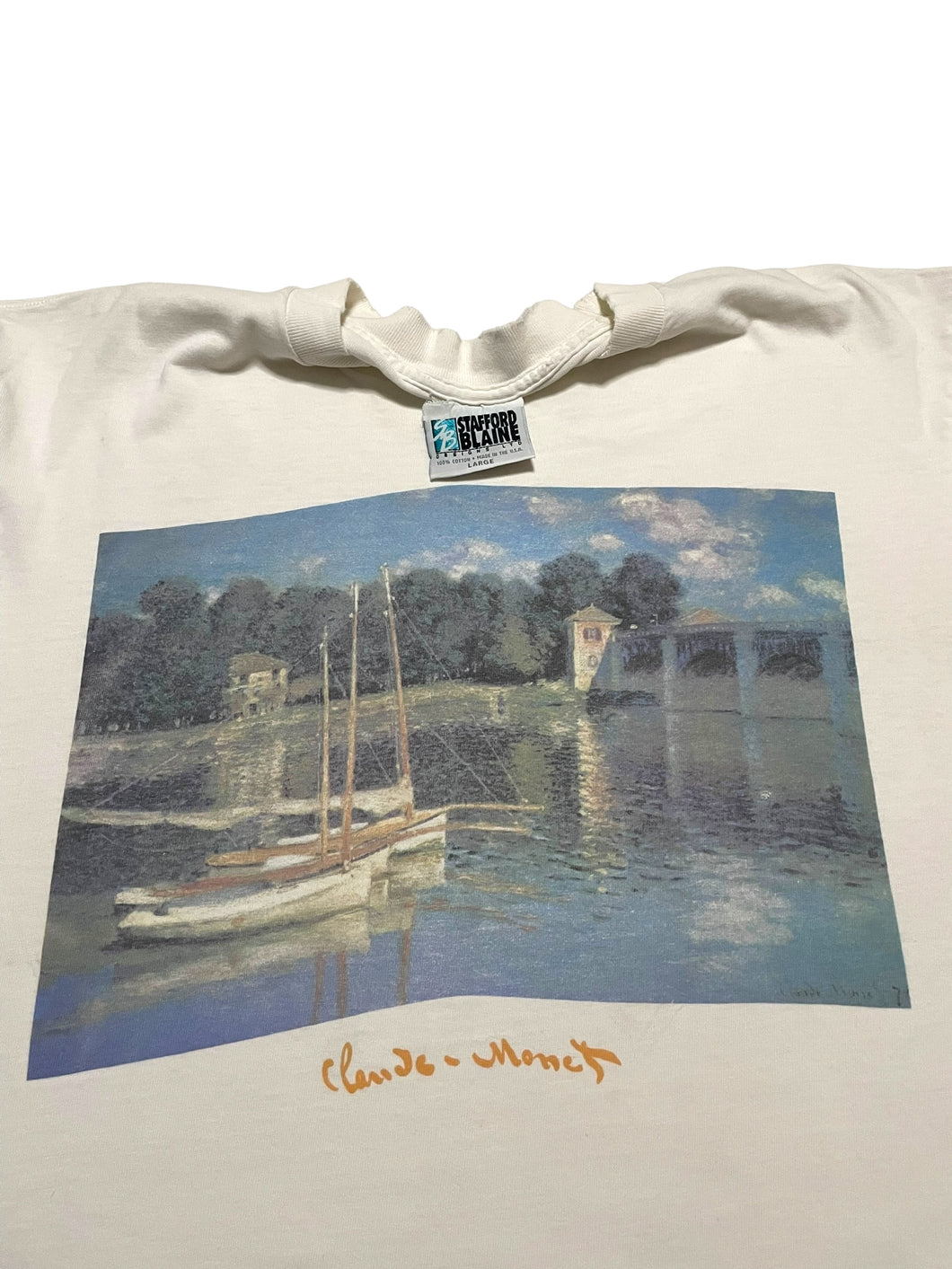 Early 1990s Claude Monet “The Argenteuil Bridge“ by Stafford Blaine (L)