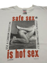 Load image into Gallery viewer, Early 1990s Steven Meisel “Safe Sex is Hot Sex” AIDS Activism Tee (XL)
