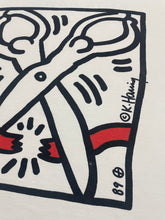 Load image into Gallery viewer, Early 1990s Keith Haring “Stop AIDS” Scissors Tee (XL)
