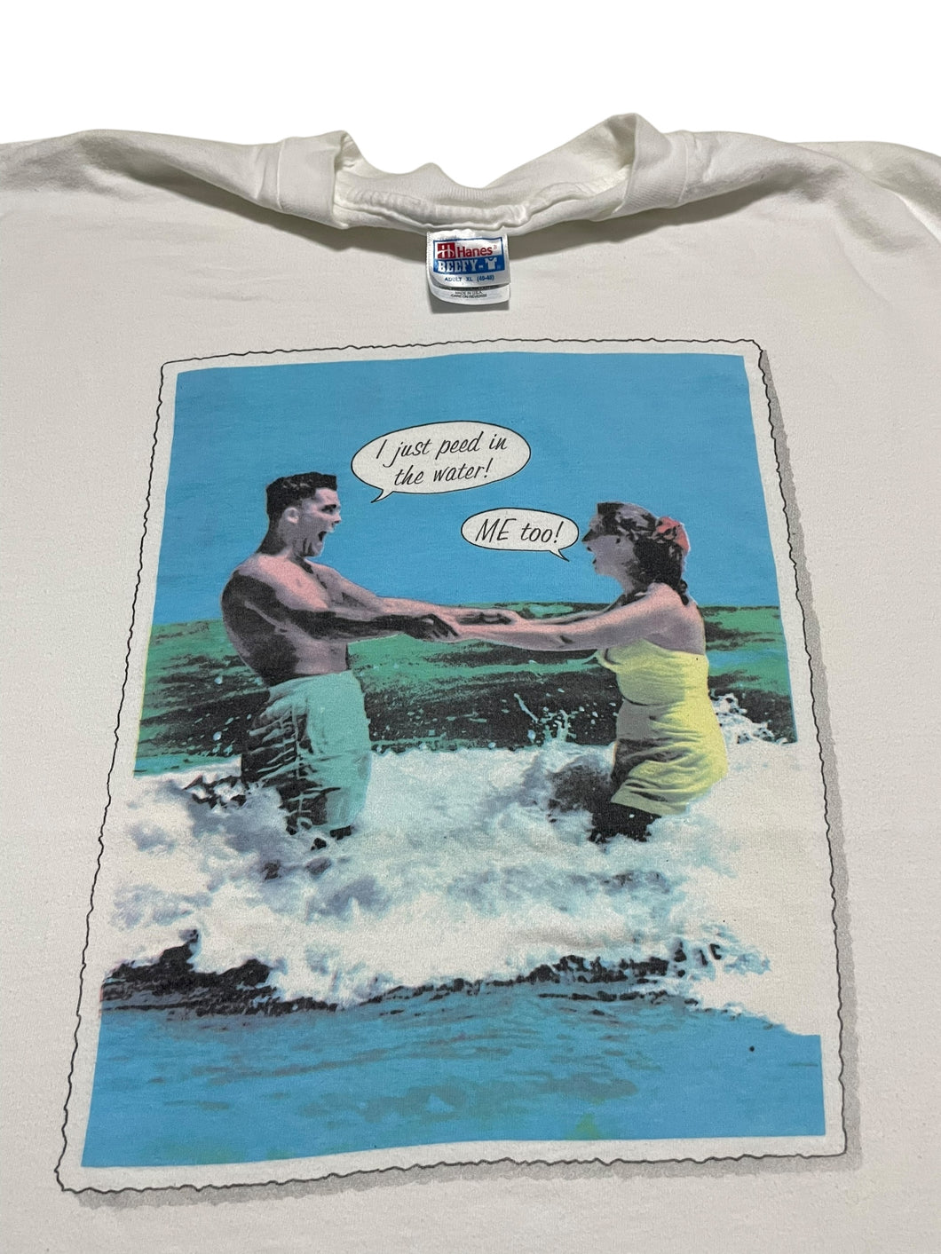 Mid-1990s “I Just Peed in the Water!” Pop Art Tee (XL)