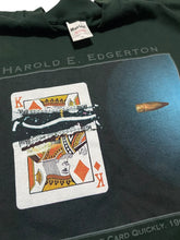 Load image into Gallery viewer, 1996 Harold Edgerton “Cutting the Card Quickly” Photography Tee (XL)
