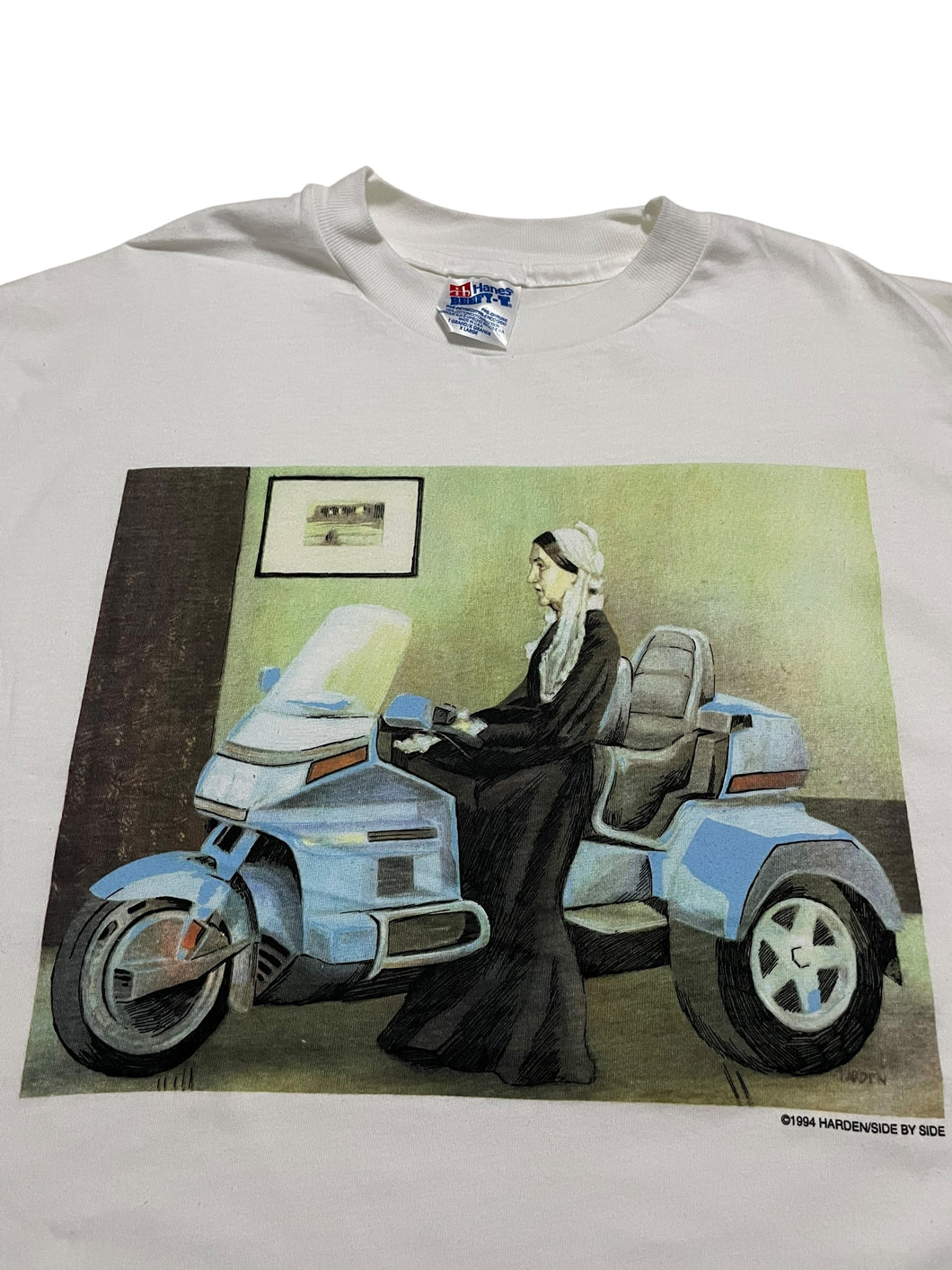 1994 “Whistler’s Mother” (1871) Honda Goldwing Motorcycle Parody Tee (XL)
