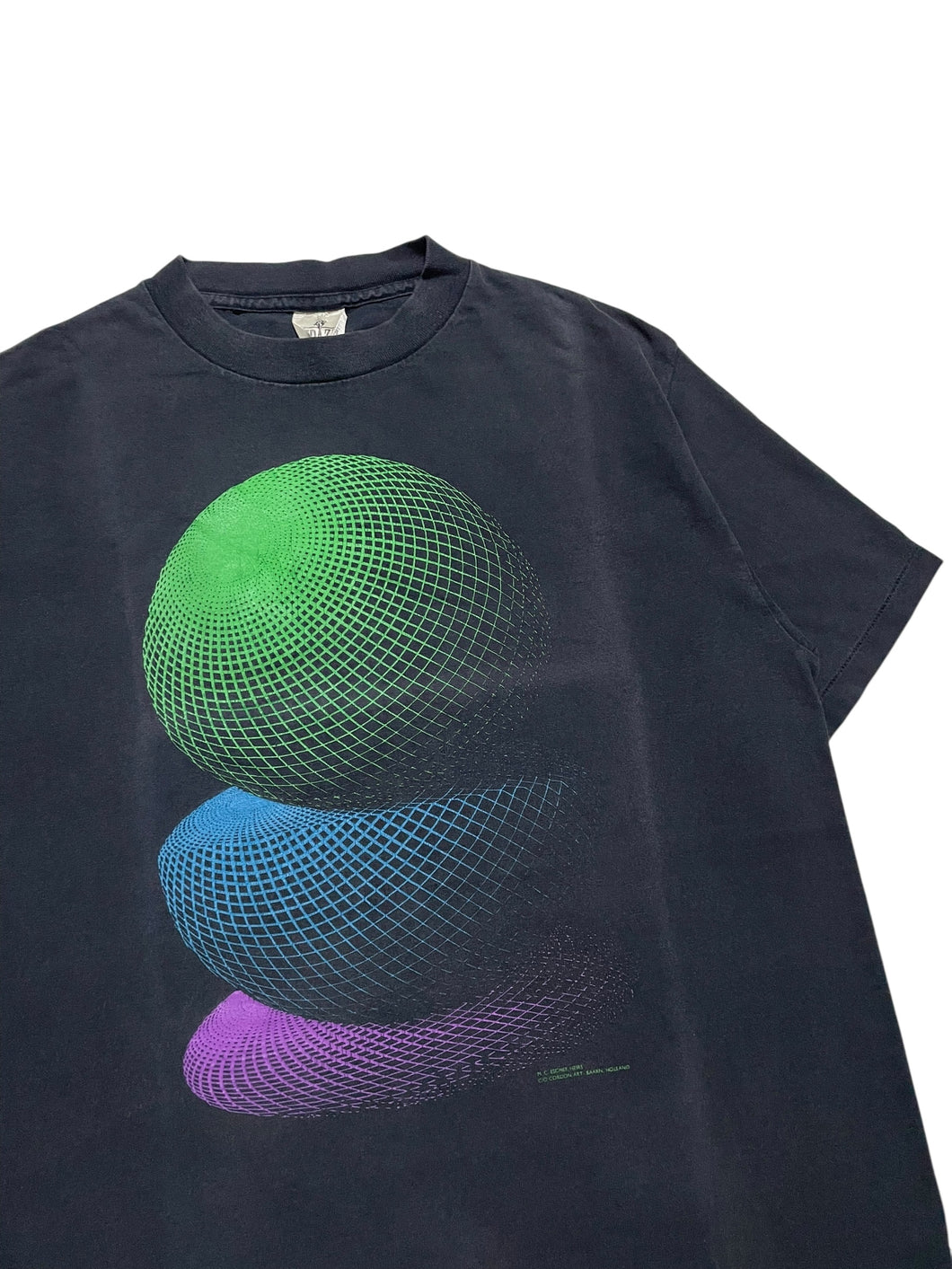 Early 1990s M.C. Escher “Three Spheres I” Multicolor Tee (L)