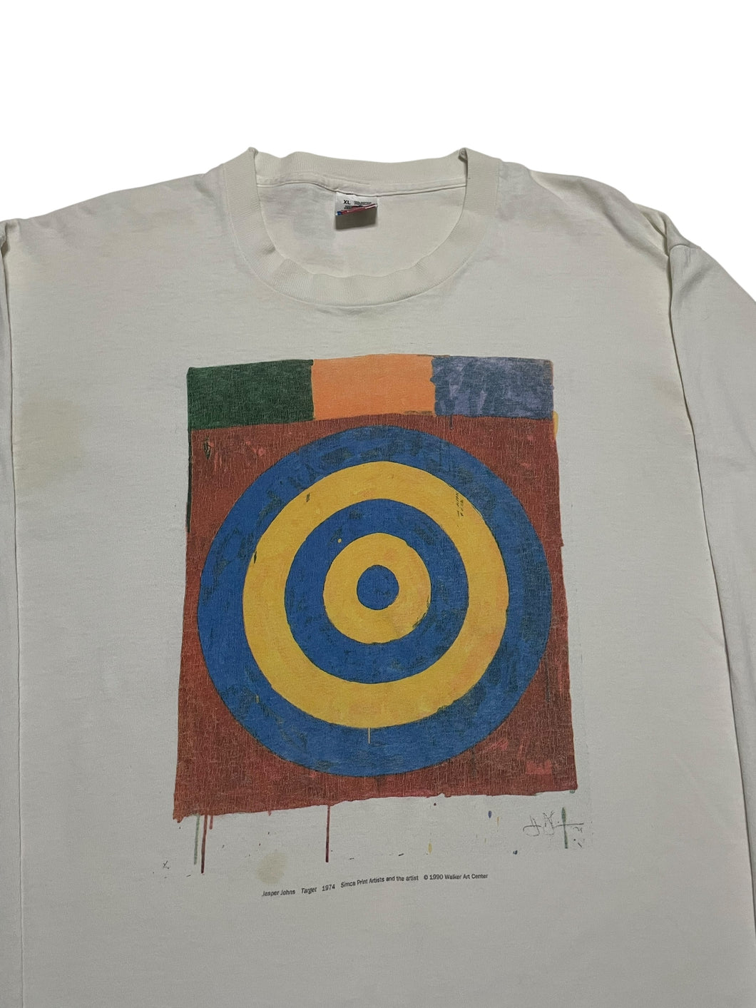 1990 Jasper Johns: Printed Symbols “Target” Longsleeve Tee (XL)