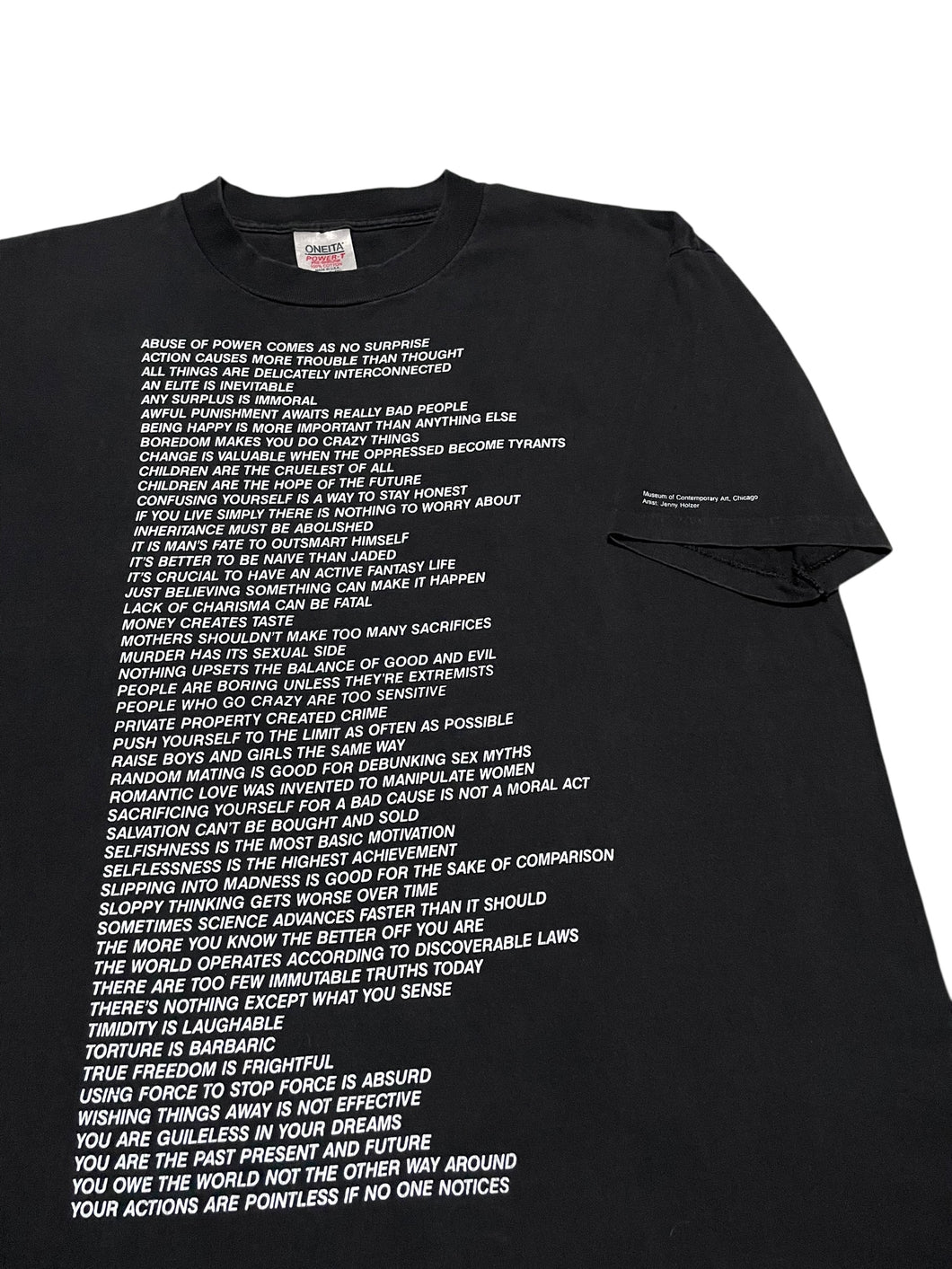 Late 1980s Jenny Holzer “Truisms” Tee (XL)