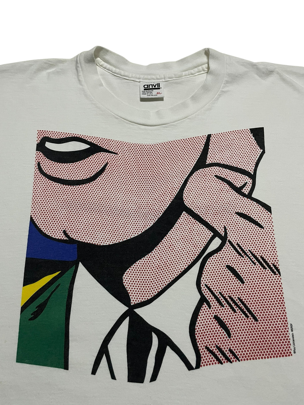 Early 1990s Roy Lichtenstein “Half Face with Collar” Guggenheim Museum Tee (XL)