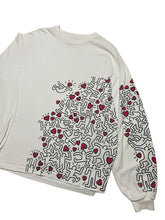 Load image into Gallery viewer, Early 1990s Keith Haring “Manpower” Hearts Longsleeve (XL)
