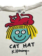 Load image into Gallery viewer, Late 1980s Keith Haring “Cat Hat” Tee (XL)

