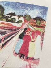Load image into Gallery viewer, Early 1990s Edvard Munch “Girls on a Bridge” Tee (L)
