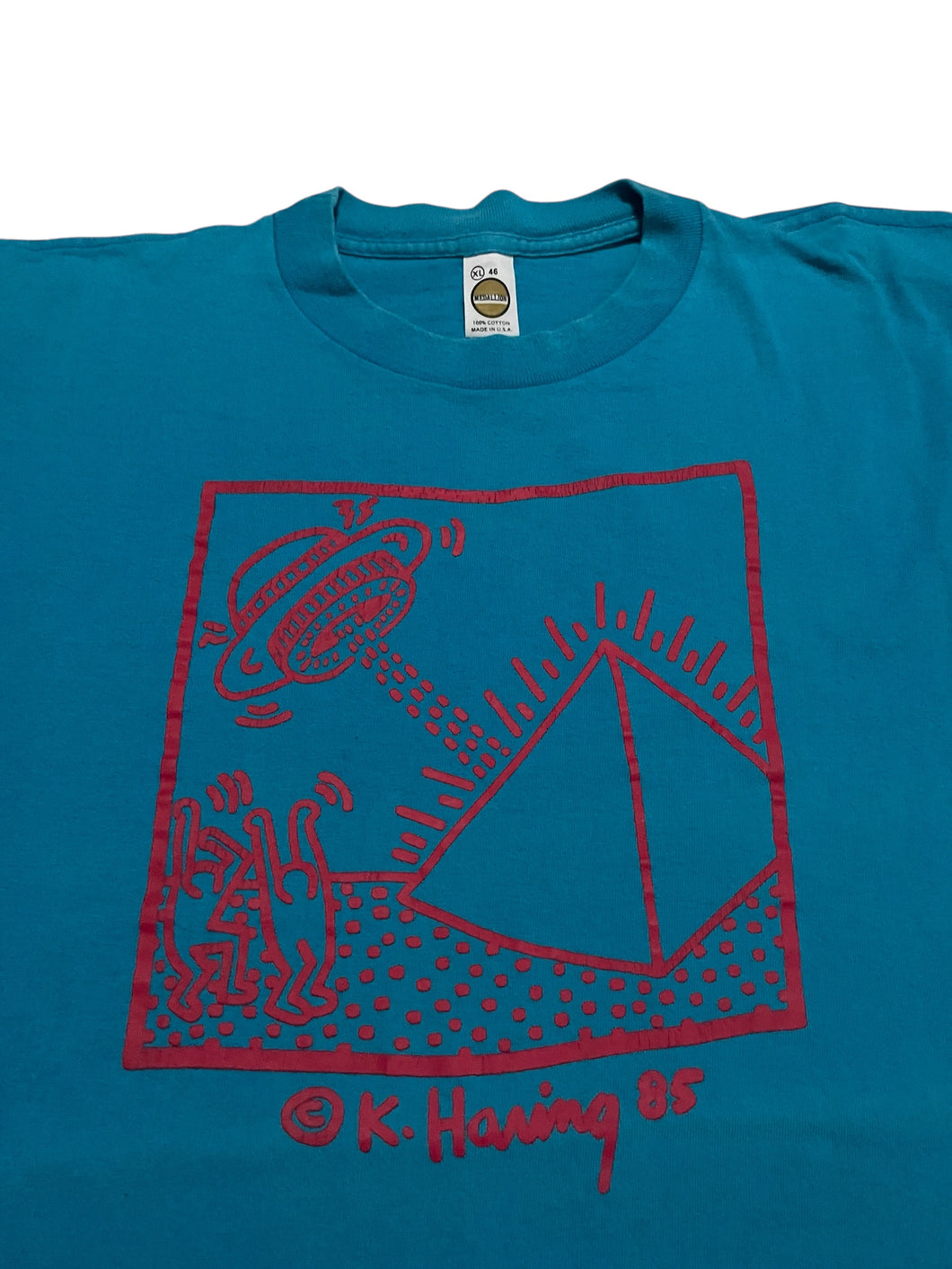 1985 Keith Haring UFO/Pyramid Tee (XL)